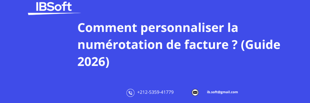 Personnaliser la numérotation de facture